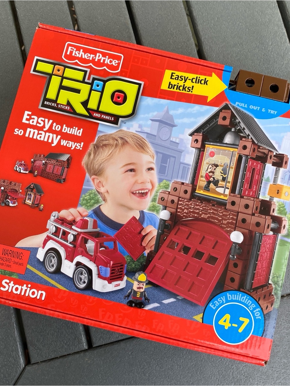 Fisher-Price Trio Fire Station Building Block Set NEW SEALED